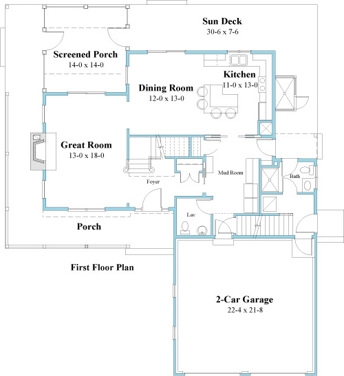 colonial first floor plan